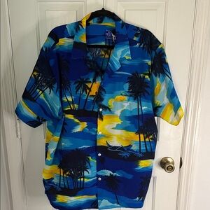 Vintage Rai Nani Tropical Button Down Hawaiian Shirt, Made in Hawaii U.S.A
